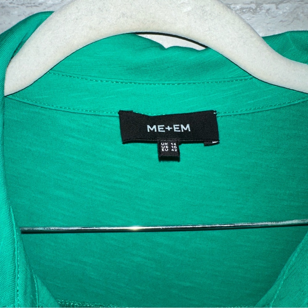 ME+EM Polo Collar Mixed Media Swing Dress sz 10 #I1 - Picture 5 of 6